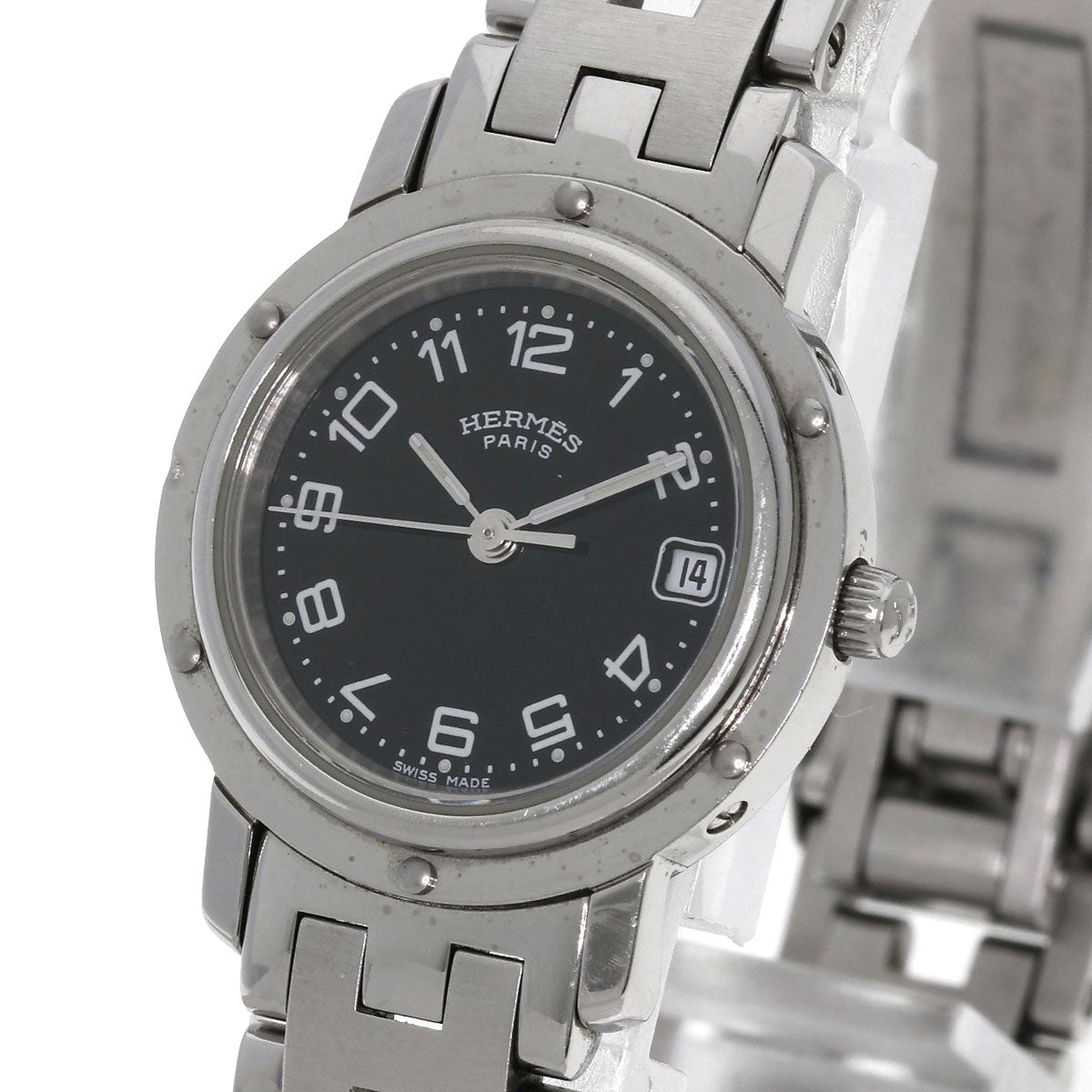 HERMES エルメス CL4.210 クリッパー 腕時計 SS レディース 中古