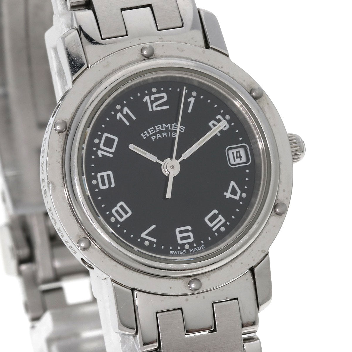 HERMES エルメス CL4.210 クリッパー 腕時計 SS レディース 中古