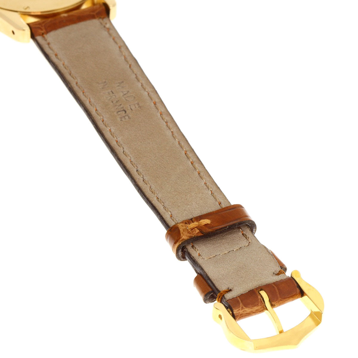 CARTIER カルティエ サントス ラウンド クロノリフレックス 腕時計 K18YG レディース 中古