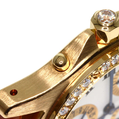 CARTIER カルティエ サントス ラウンド クロノリフレックス 腕時計 K18YG レディース 中古