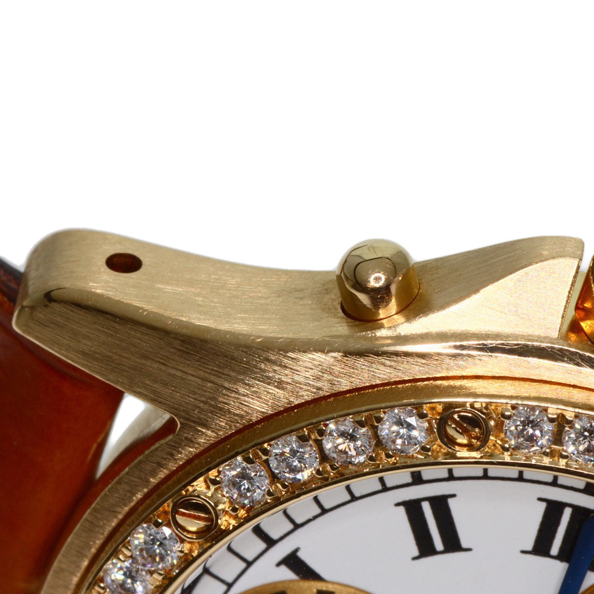 CARTIER カルティエ サントス ラウンド クロノリフレックス 腕時計 K18YG レディース 中古