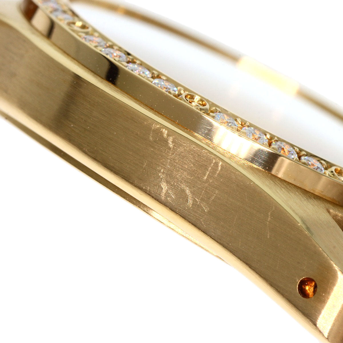 CARTIER カルティエ サントス ラウンド クロノリフレックス 腕時計 K18YG レディース 中古