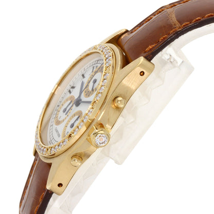 CARTIER カルティエ サントス ラウンド クロノリフレックス 腕時計 K18YG レディース 中古