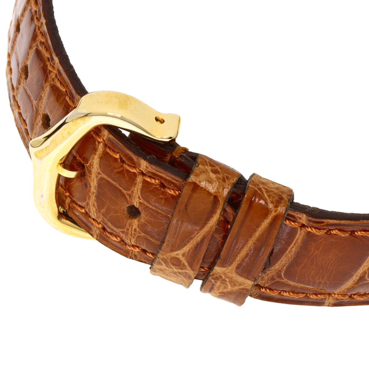 CARTIER カルティエ サントス ラウンド クロノリフレックス 腕時計 K18YG レディース 中古