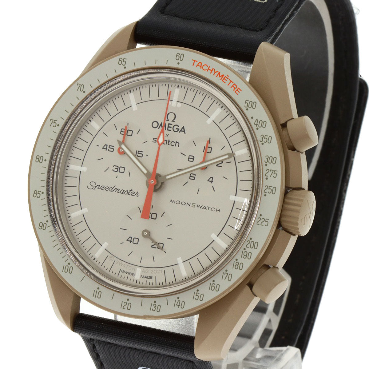 Swatch スウォッチ S033C100 MISSION TO JUPITER スピードマスター オメガ コラボ 腕時計 セラミック メンズ 中古
