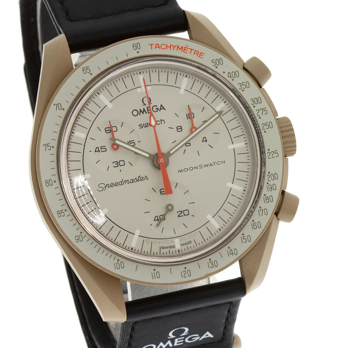 Swatch スウォッチ S033C100 MISSION TO JUPITER スピードマスター オメガ コラボ 腕時計 セラミック メンズ 中古
