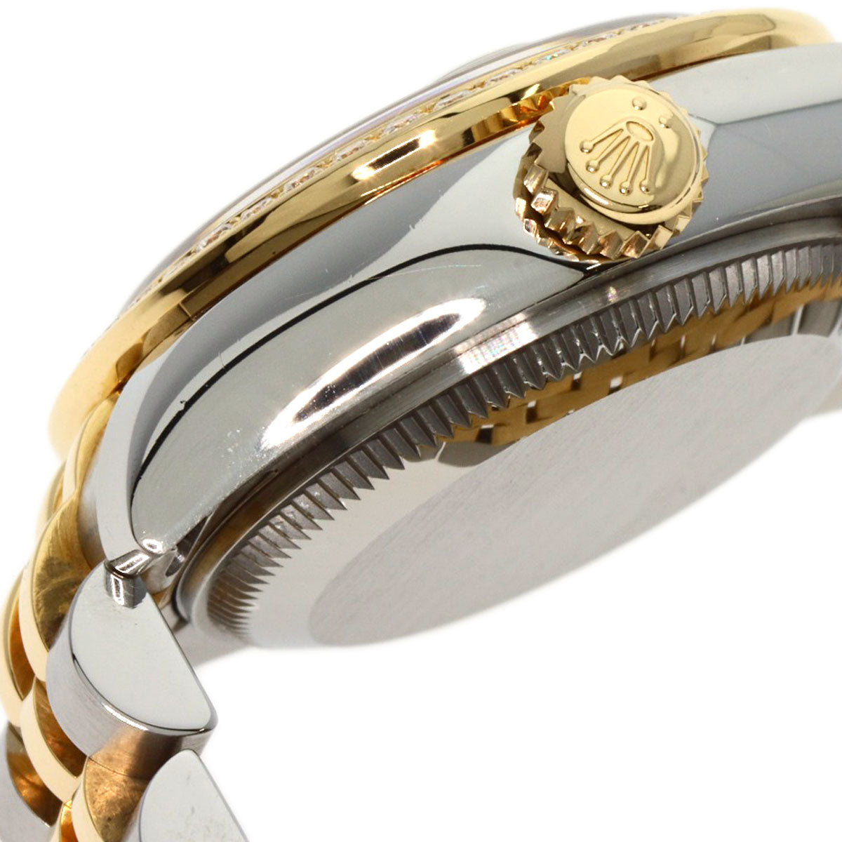 ROLEX ロレックス 179383G デイトジャスト10P ベゼル ダイヤモンド メテオライト 腕時計 K18YG レディース 中古