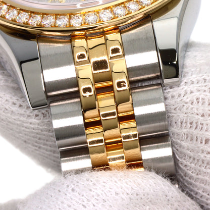 ROLEX ロレックス 179383G デイトジャスト10P ベゼル ダイヤモンド メテオライト 腕時計 K18YG レディース 中古