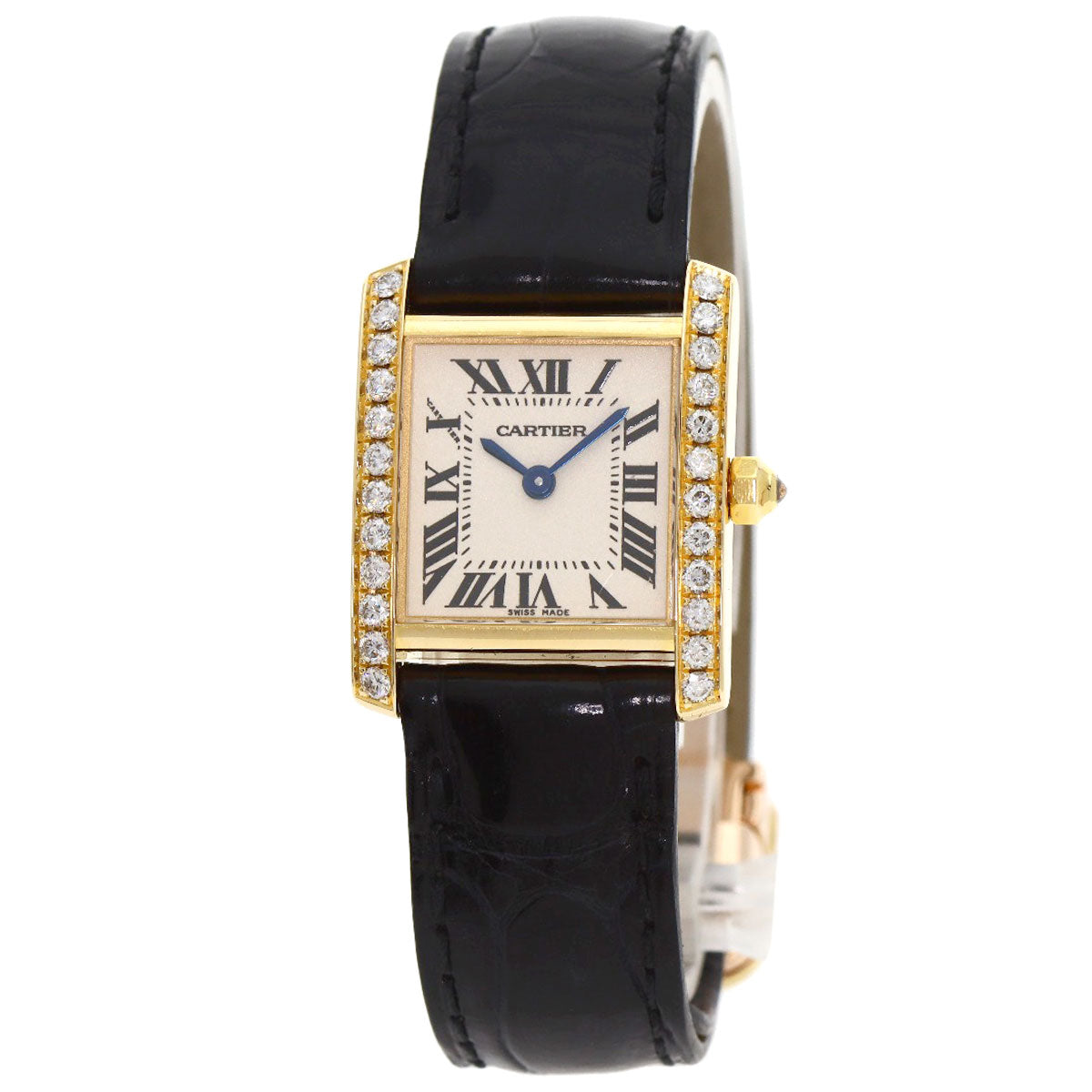 CARTIER カルティエ WE100151 タンクフランセーズ SM 腕時計 K18YG レディース 中古