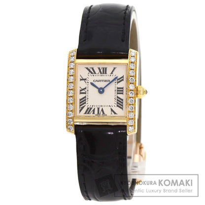 CARTIER カルティエ WE100151 タンクフランセーズ SM 腕時計 K18YG レディース 中古