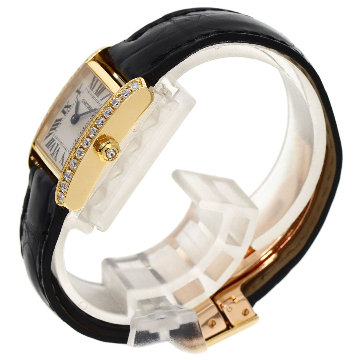 CARTIER カルティエ WE100151 タンクフランセーズ SM 腕時計 K18YG レディース 中古