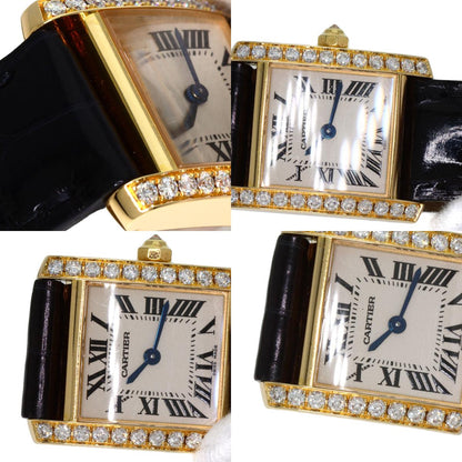 CARTIER カルティエ WE100151 タンクフランセーズ SM 腕時計 K18YG レディース 中古