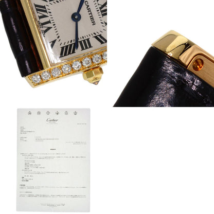 CARTIER カルティエ WE100151 タンクフランセーズ SM 腕時計 K18YG レディース 中古