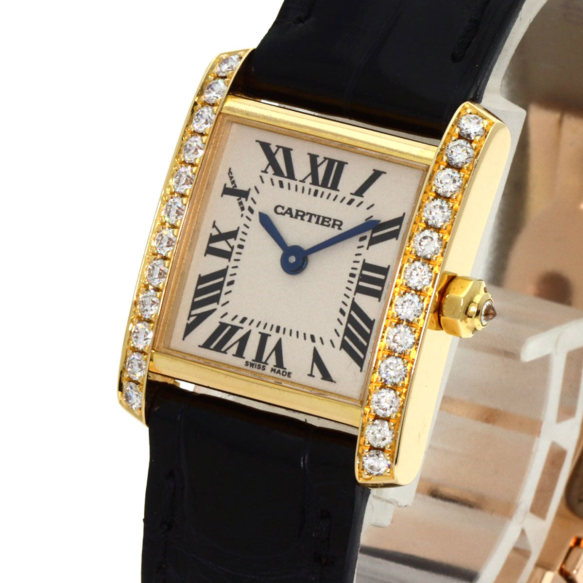 CARTIER カルティエ WE100151 タンクフランセーズ SM 腕時計 K18YG レディース 中古