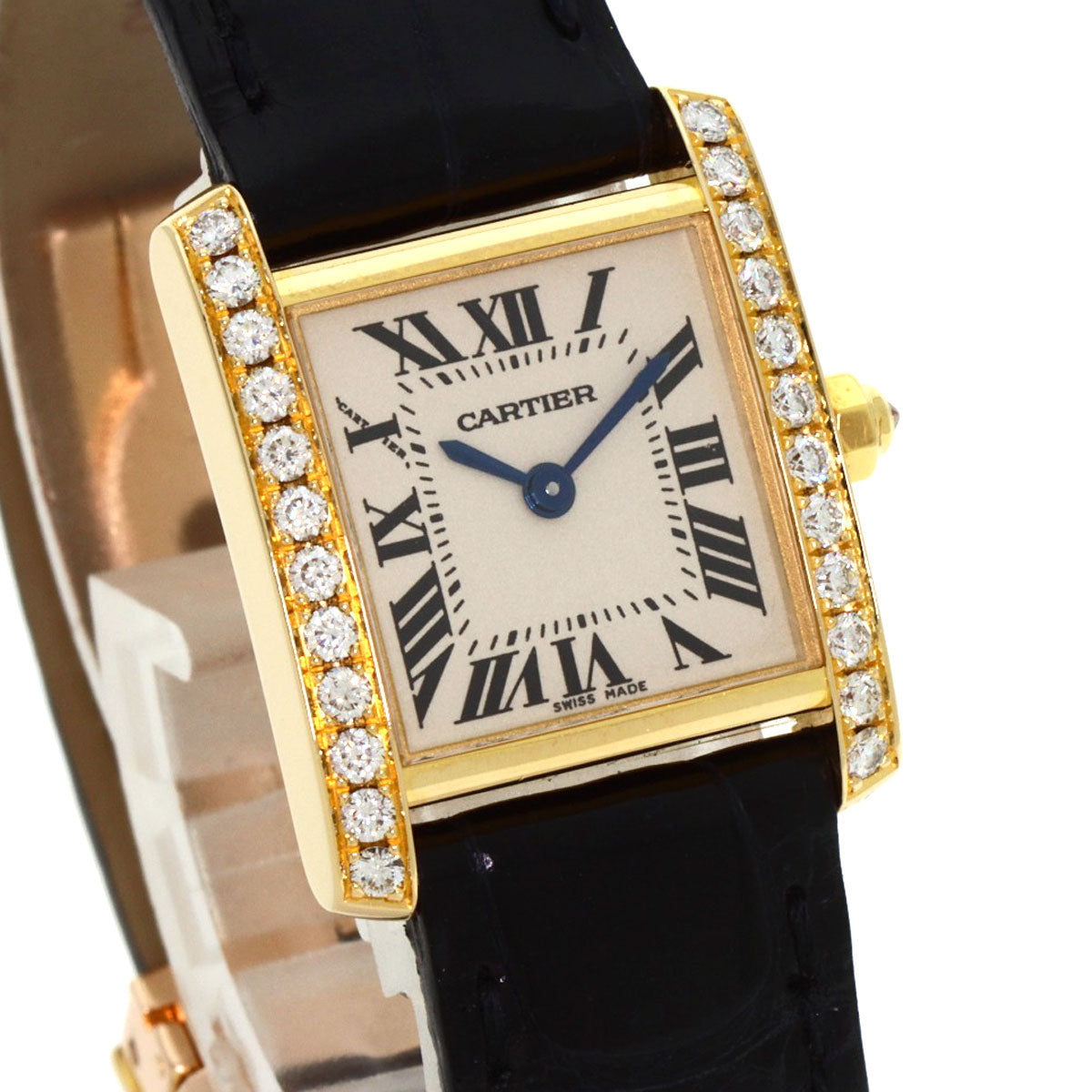 CARTIER カルティエ WE100151 タンクフランセーズ SM 腕時計 K18YG レディース 中古