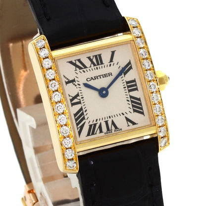 CARTIER カルティエ WE100151 タンクフランセーズ SM 腕時計 K18YG レディース 中古