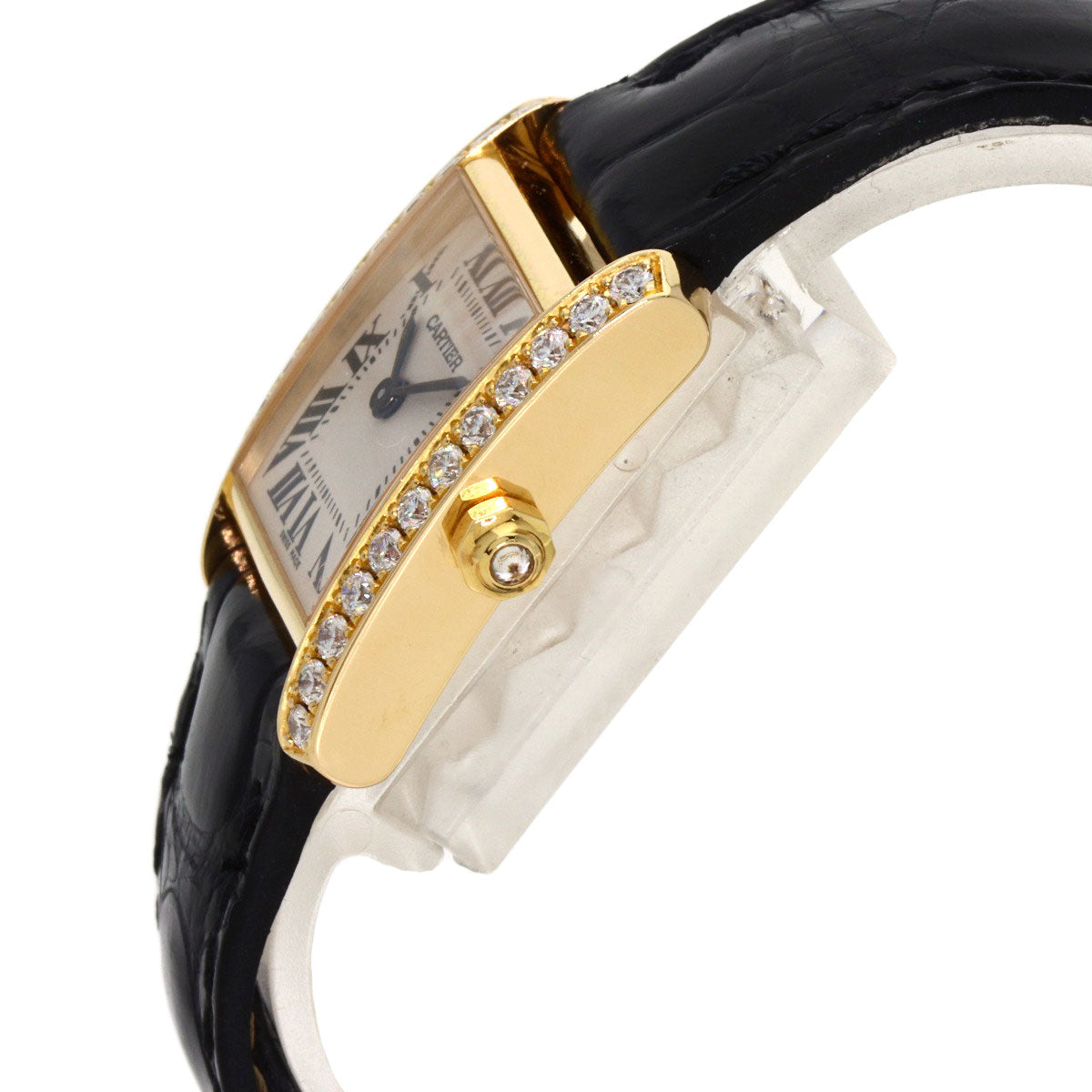 CARTIER カルティエ WE100151 タンクフランセーズ SM 腕時計 K18YG レディース 中古