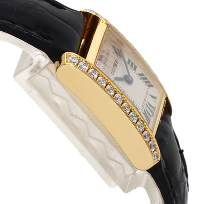 CARTIER カルティエ WE100151 タンクフランセーズ SM 腕時計 K18YG レディース 中古