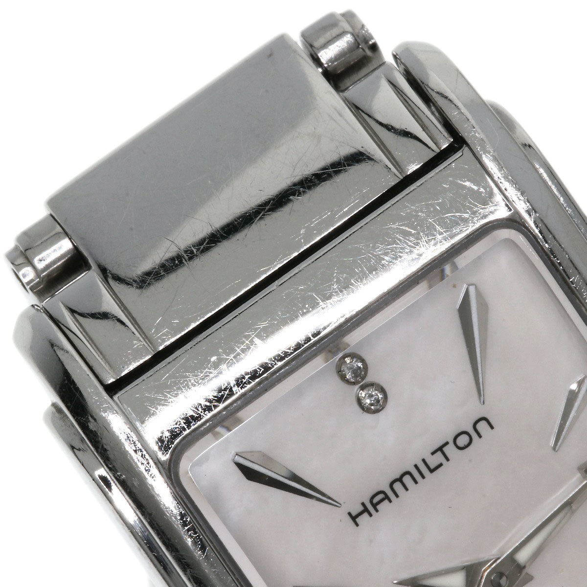 HAMILTON ハミルトン H114111 アードモア 4P ダイヤモンド 腕時計 SS レディース 中古