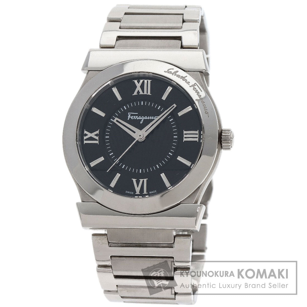 Salvatore Ferragamo サルヴァトーレフェラガモ FI0940015 ラウンドフェイス 腕時計 SS メンズ 中古