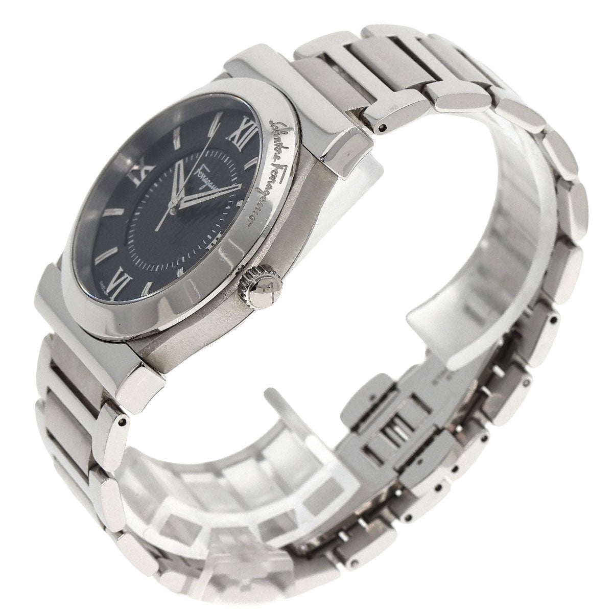 Salvatore Ferragamo サルヴァトーレフェラガモ FI0940015 ラウンドフェイス 腕時計 SS メンズ 中古