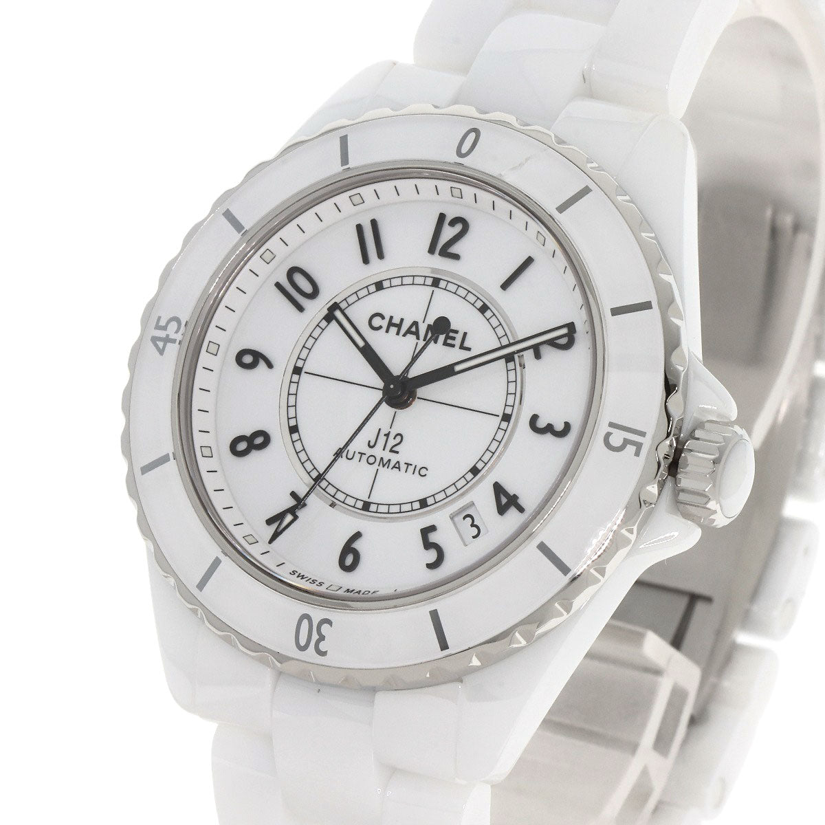 CHANEL シャネル H5700 J12 38mm ホワイト セラミック 腕時計 セラミック メンズ 中古