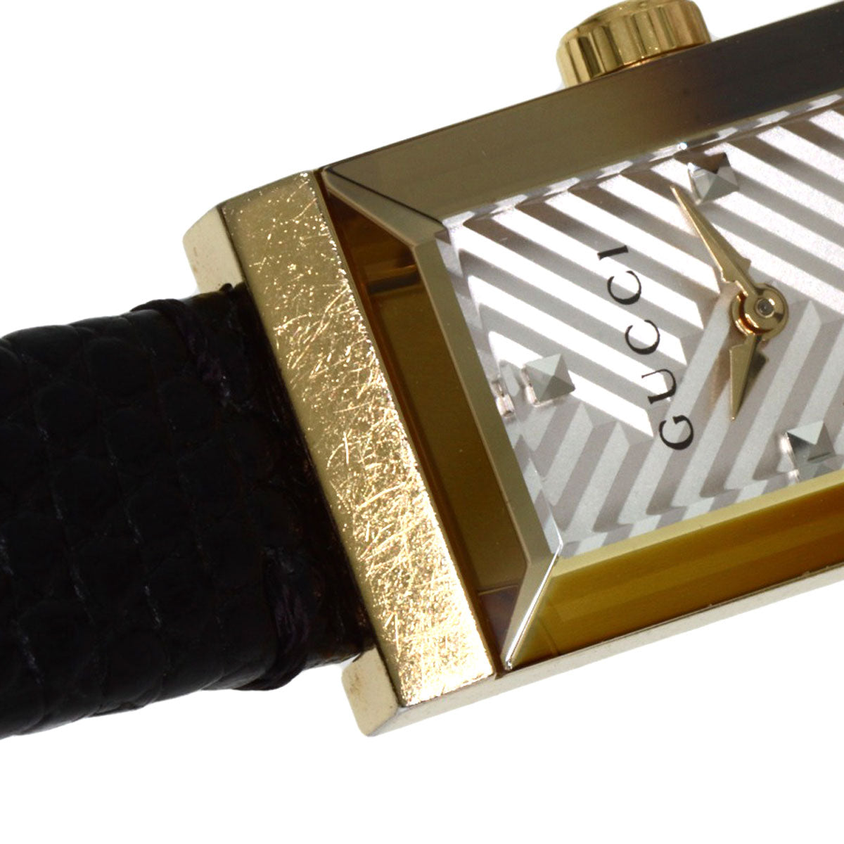 GUCCI グッチ YA147507 Gフレーム 腕時計 GP レディース 中古