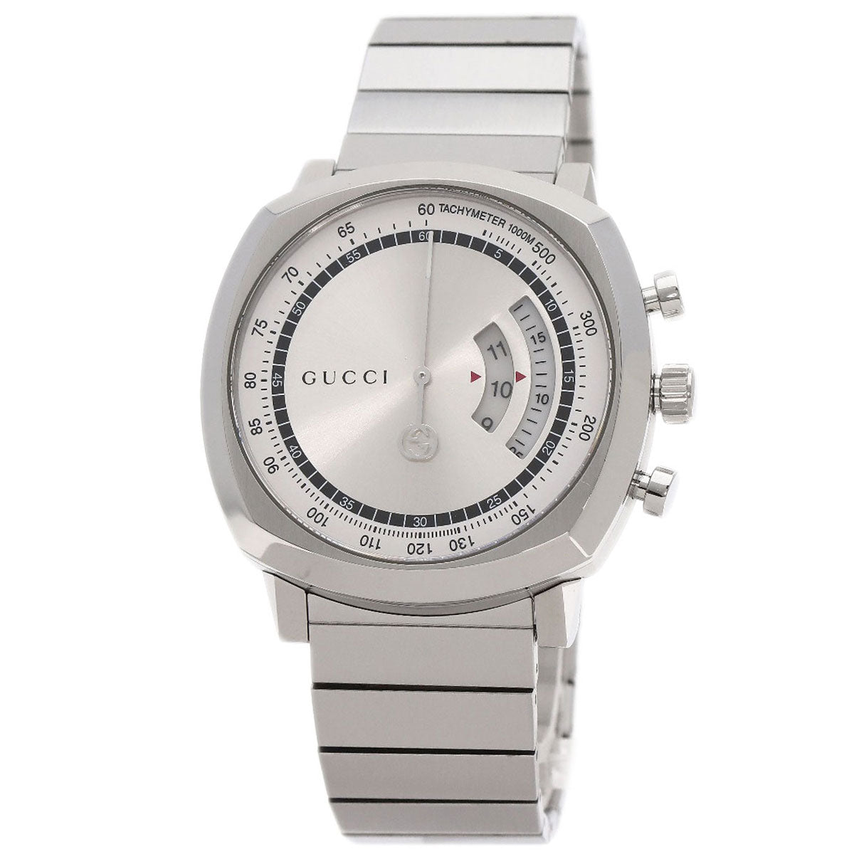 GUCCI グッチ YA157302 グリップ クロノグラフ 腕時計 SS メンズ 中古