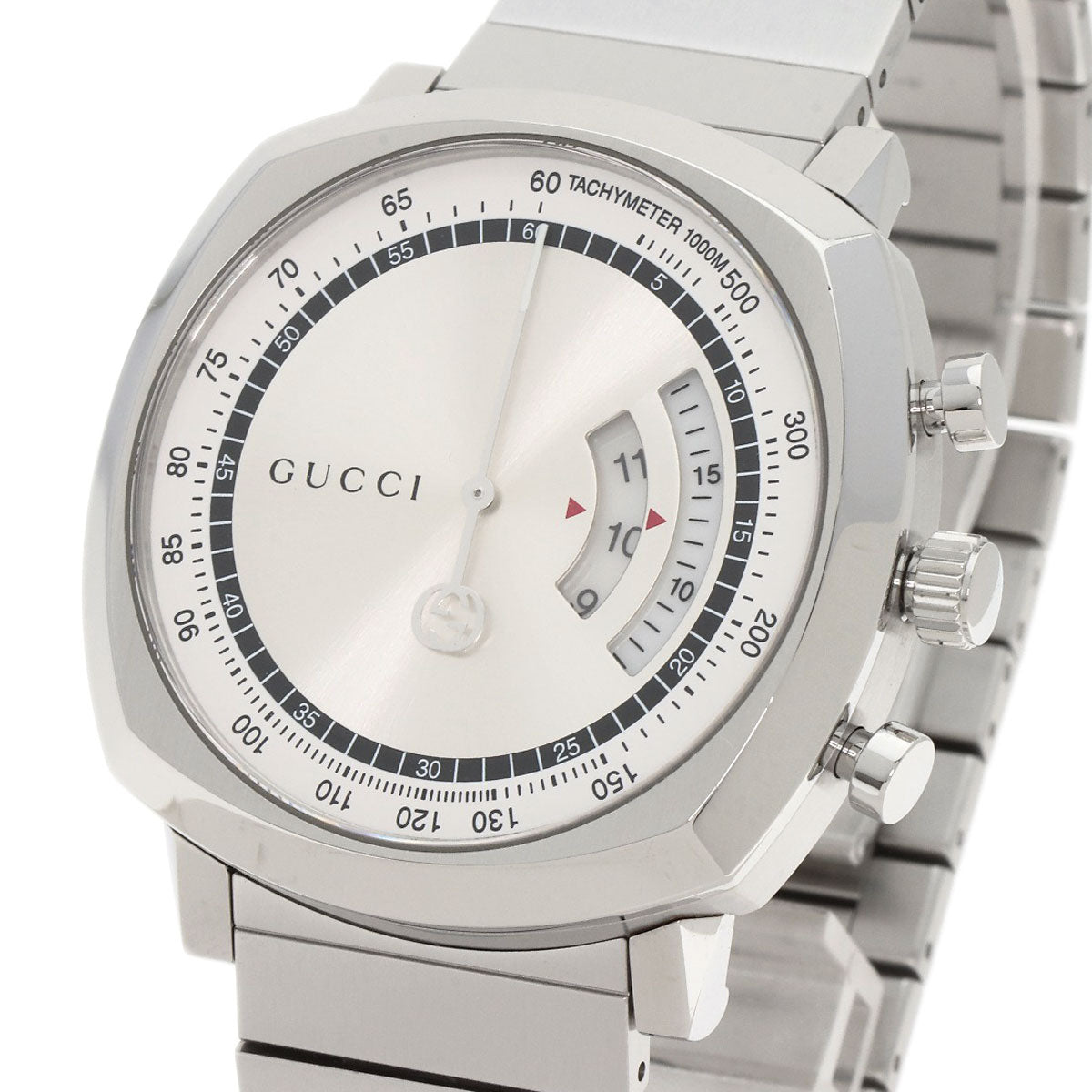 GUCCI グッチ YA157302 グリップ クロノグラフ 腕時計 SS メンズ 中古