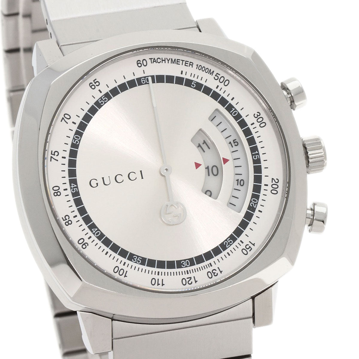 GUCCI グッチ YA157302 グリップ クロノグラフ 腕時計 SS メンズ 中古