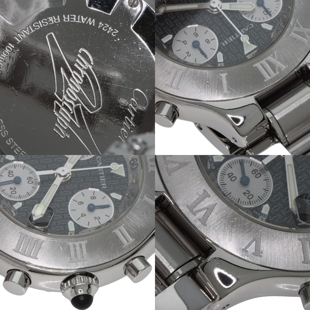 CARTIER カルティエ W10172T2 クロノスカフ デイト 腕時計 SS メンズ 中古