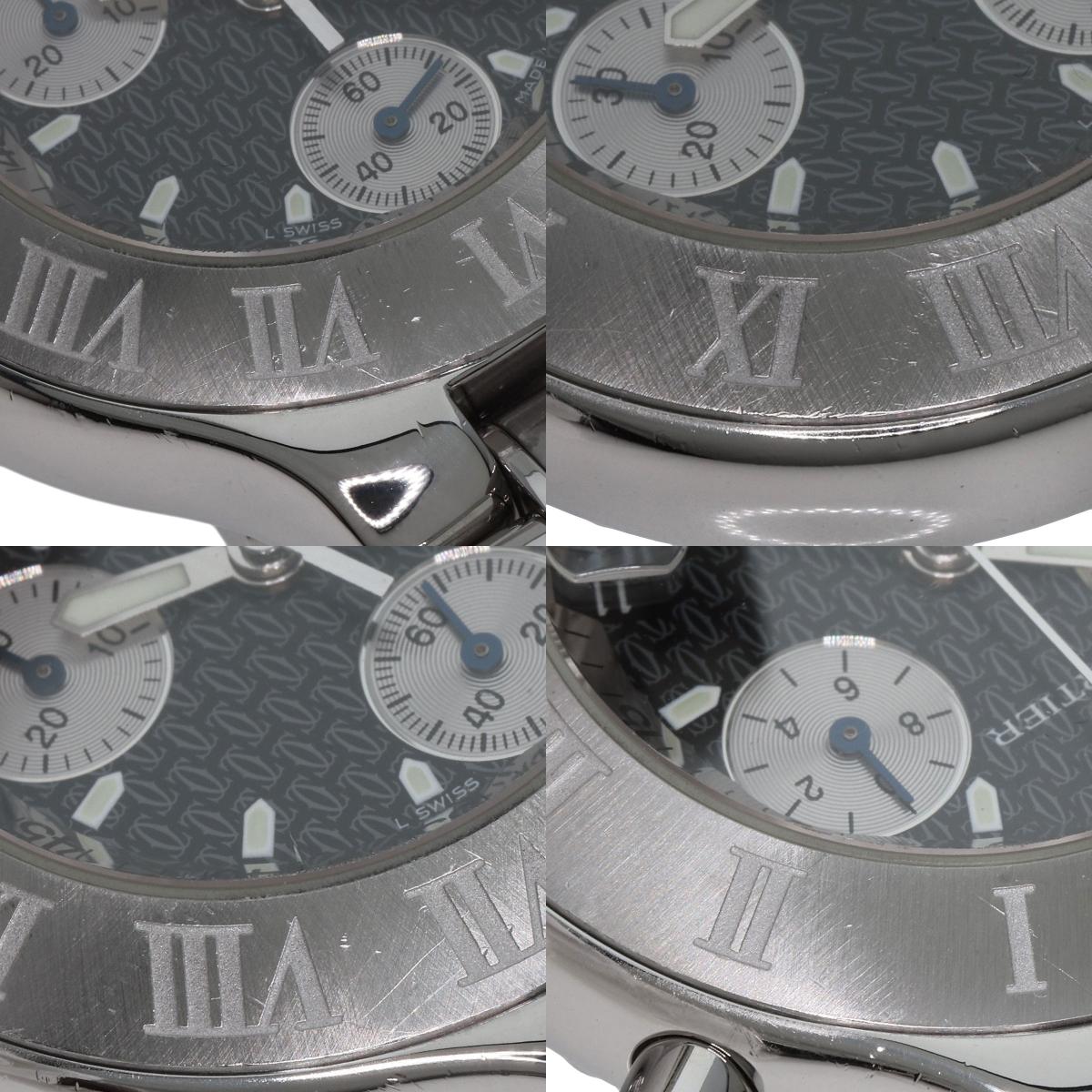 CARTIER カルティエ W10172T2 クロノスカフ デイト 腕時計 SS メンズ 中古