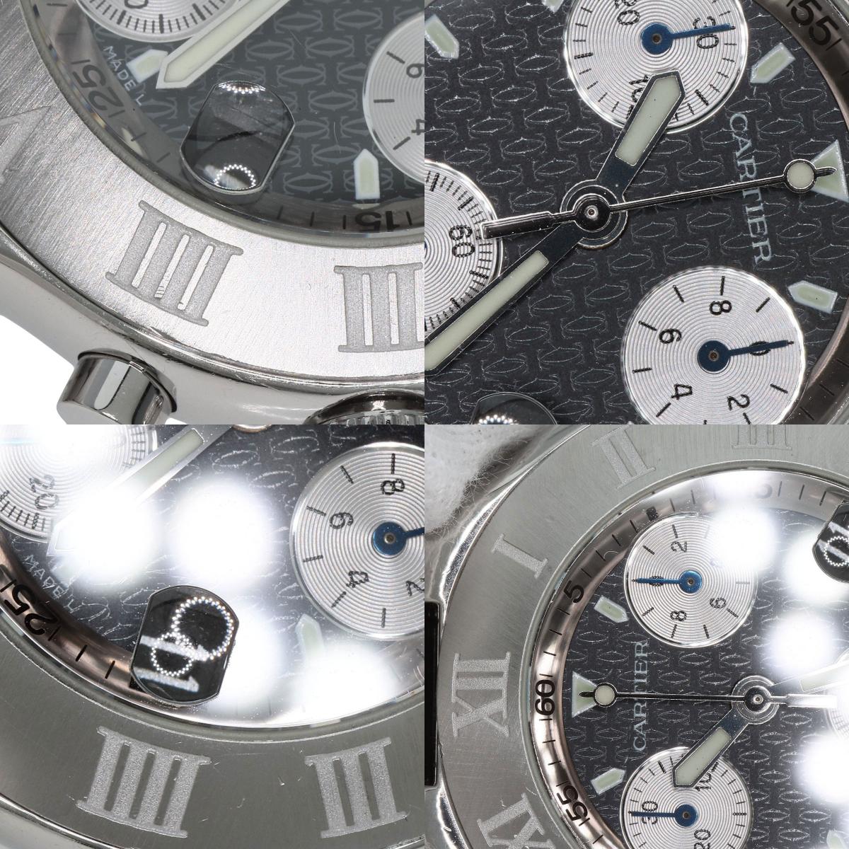 CARTIER カルティエ W10172T2 クロノスカフ デイト 腕時計 SS メンズ 中古