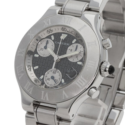 CARTIER カルティエ W10172T2 クロノスカフ デイト 腕時計 SS メンズ 中古