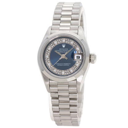 ROLEX ロレックス 69166G デイトジャスト ミリヤード 腕時計 PT レディース 中古