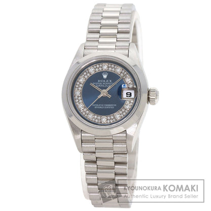 ROLEX ロレックス 69166G デイトジャスト ミリヤード 腕時計 PT レディース 中古