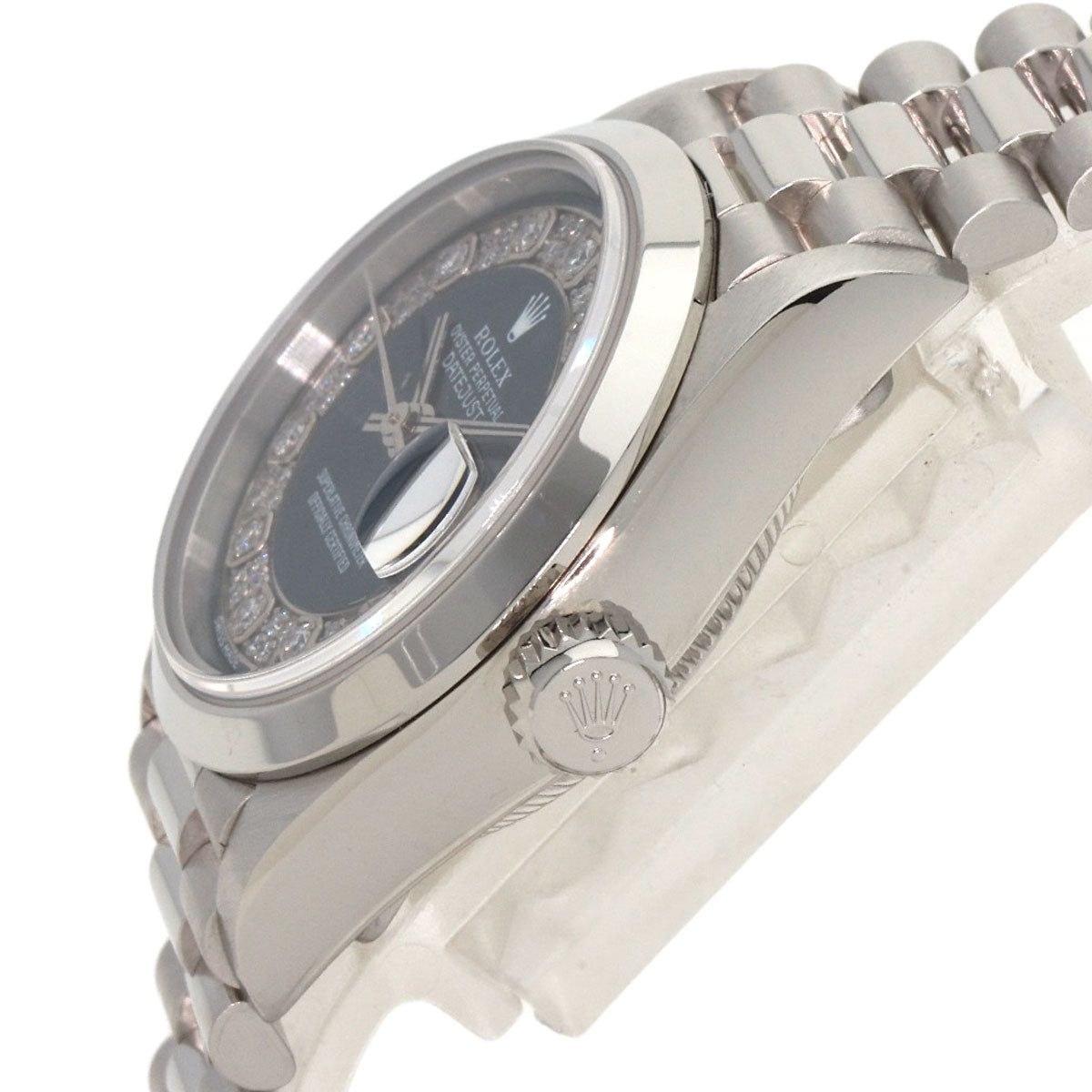 ROLEX ロレックス 69166G デイトジャスト ミリヤード 腕時計 PT レディース 中古