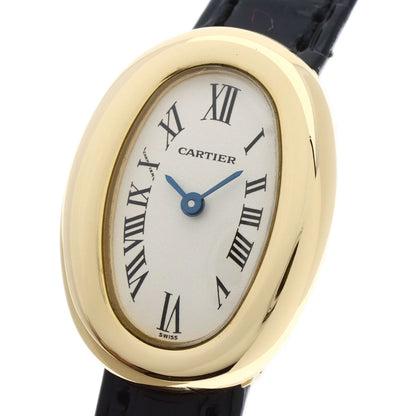CARTIER カルティエ ミニベニュワール 腕時計 K18YG レディース 中古