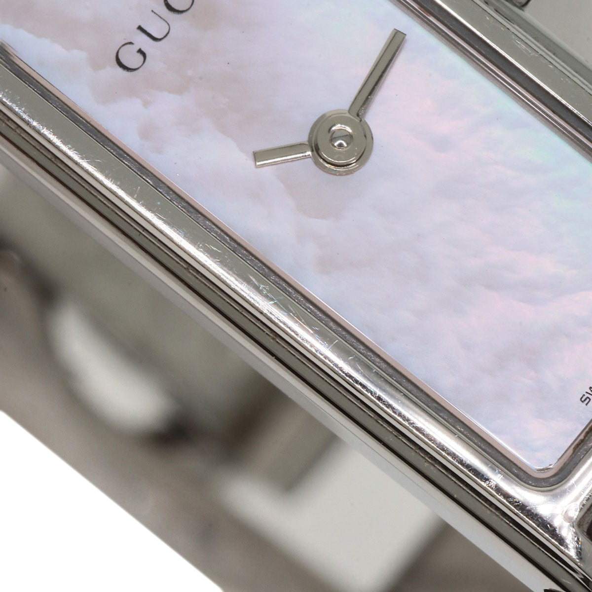 GUCCI グッチ 1500L スクエアフェイス 1P ダイヤモンド 腕時計 SS レディース 中古