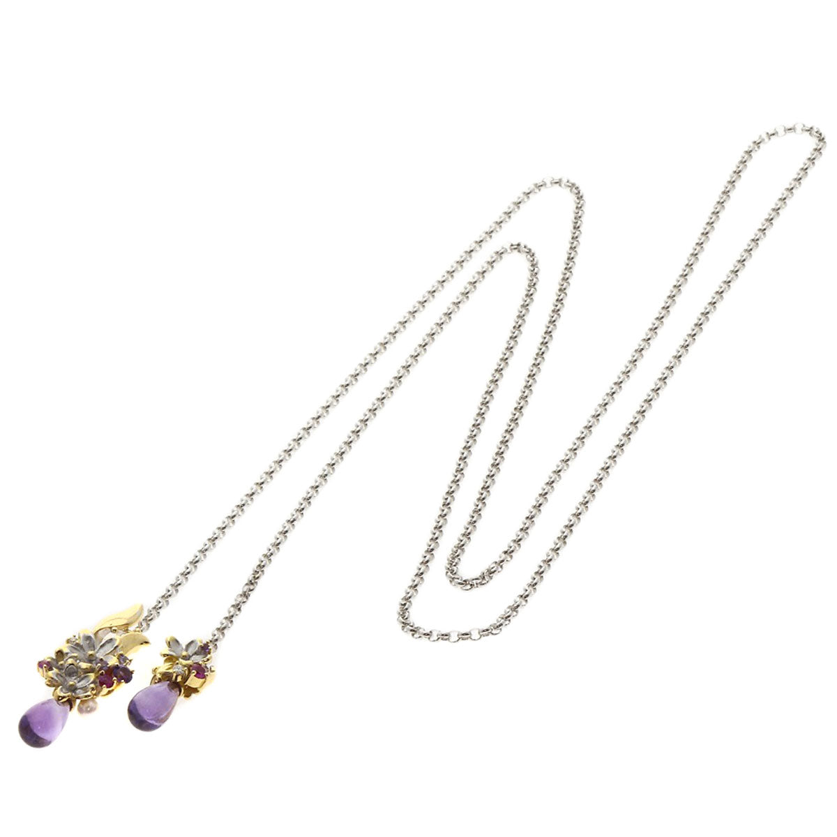 セレクトジュエリー アメジスト Saori Tajima フラワーモチーフ ペンダントトップ 中古 商品画像8