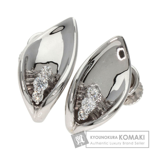 Jeunet ジュネ ダイヤモンド イヤリング K14WG レディース 中古