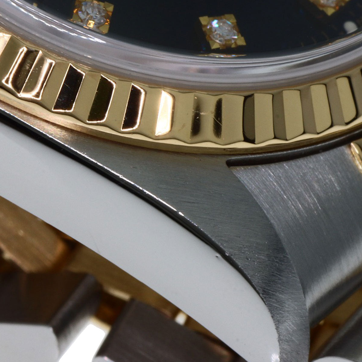 ROLEX ロレックス 16233G デイトジャスト 10P ダイヤモンド 腕時計 SS メンズ 中古