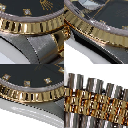 ROLEX ロレックス 16233G デイトジャスト 10P ダイヤモンド 腕時計 SS メンズ 中古