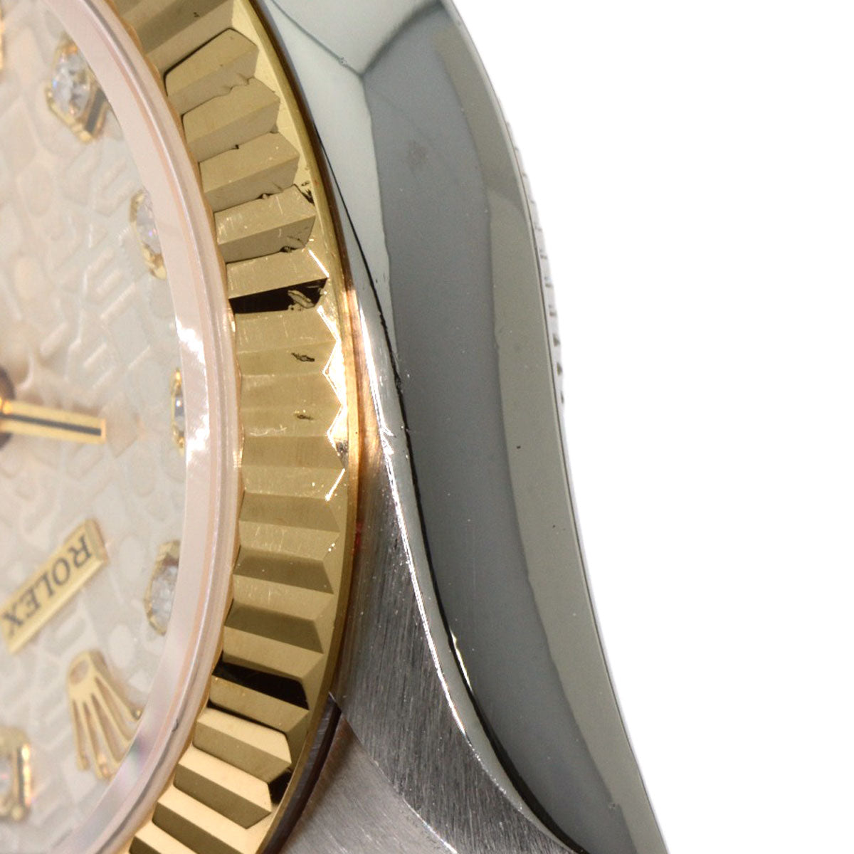 ROLEX ロレックス 69173G デイトジャスト 10P ダイヤモンド 腕時計 SS レディース 中古