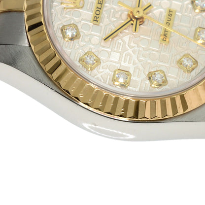 ROLEX ロレックス 69173G デイトジャスト 10P ダイヤモンド 腕時計 SS レディース 中古