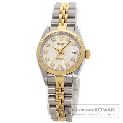 ROLEX ロレックス 69173G デイトジャスト 10P ダイヤモンド 腕時計 SS レディース 中古