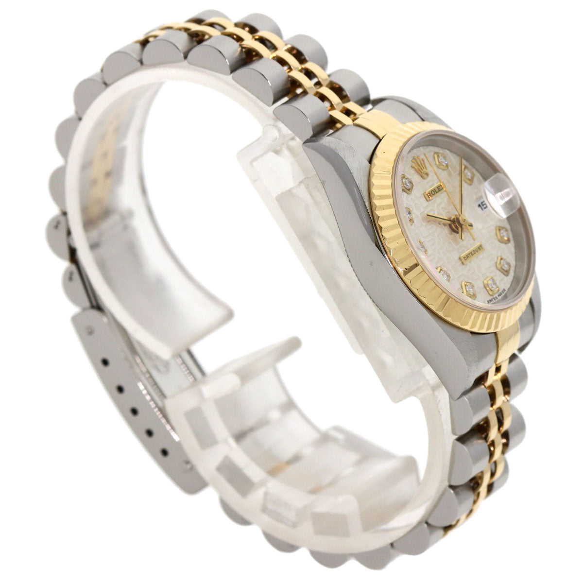 ROLEX ロレックス 69173G デイトジャスト 10P ダイヤモンド 腕時計 SS レディース 中古