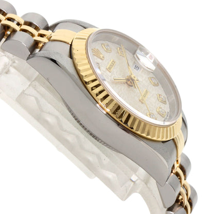 ROLEX ロレックス 69173G デイトジャスト 10P ダイヤモンド 腕時計 SS レディース 中古