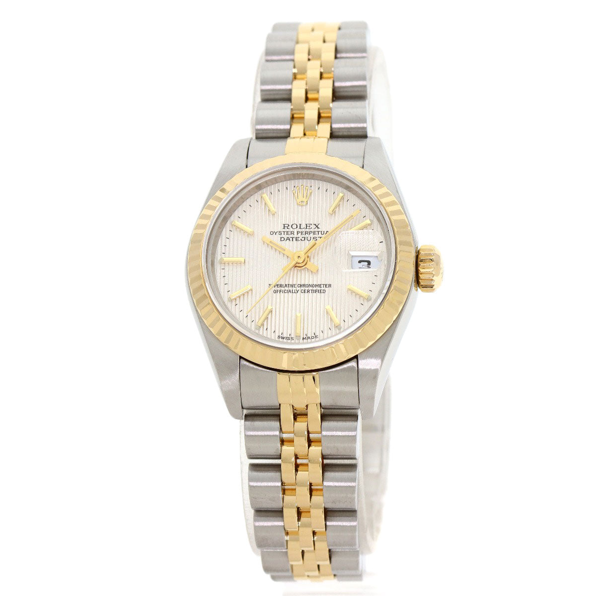 ROLEX ロレックス 79173 デイトジャスト シルバータペストリー 腕時計 SS レディース 中古