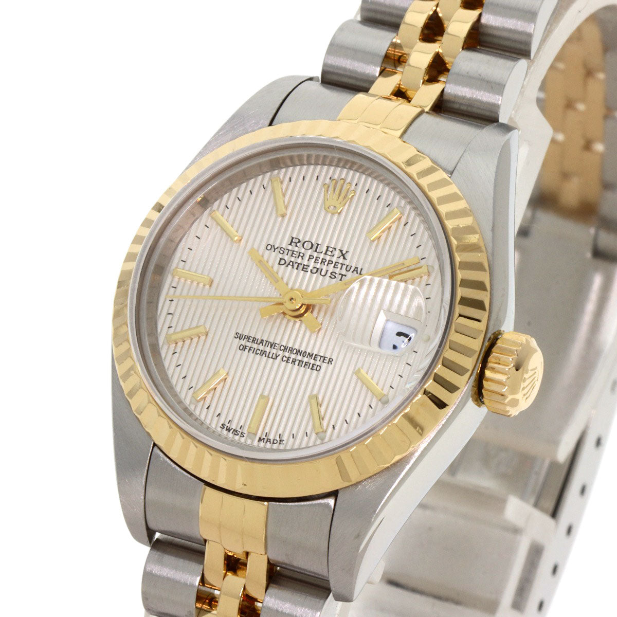 ROLEX ロレックス 79173 デイトジャスト シルバータペストリー 腕時計 SS レディース 中古